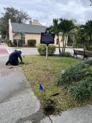 Irrigation repair & maintenance at the Historic Derby Street Chapel