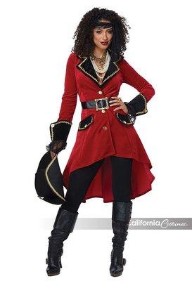 Lift anchor and prepare to sail! The High Seas Heroine costume features a long button down jacket with a high low jacket hem. It also includ