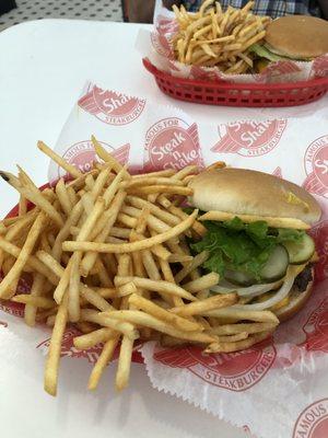 Double Steakburger Double Cheese with a large French fries