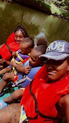 Boat paddle with the kids