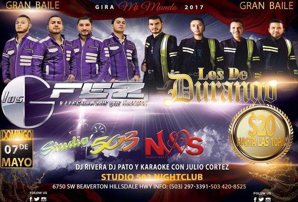 los esperamos este  Domingo 7 de mayo con los de durango y los gfez