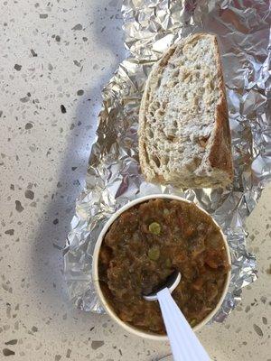 Beef stew with your choice of bread -$4.50