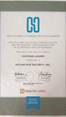 Certified Leader as a Healthy Business