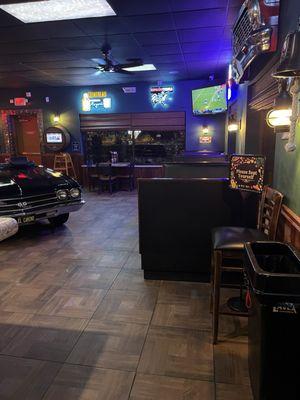 A Chevy SS 396 Malibu front end booth in the bar.