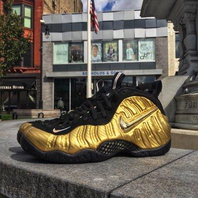 Metallic Gold Nike Foamposite Pro