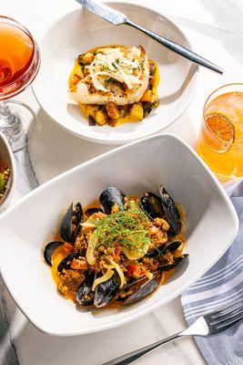 PEI Mussels and Swordfish