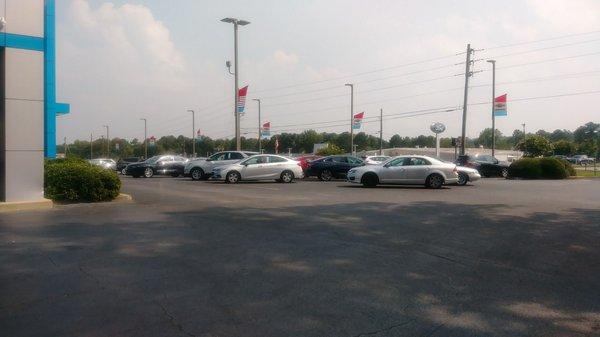 The New Vehicle Sales lot