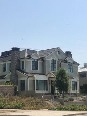 Beautiful Custom Home in Santa Monica, CA.  We installed a McElroy Metals Galvalume Standing Seam Metal System