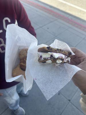 Cookie Sandwich and Bag of Cookies