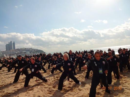 Beach training at a World Kuk Sool Association event, October 1013