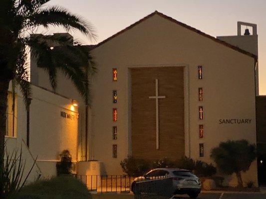 Music building and east side of the main Sanctuary