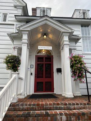 Main entrance - red door