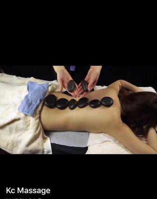 Hot Stone feels so good for $20 add on ! Every Wednesday get free with 90 minutes Massage