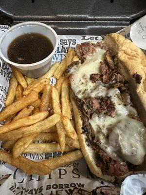 French dip. I get this 70% of the time! Great with a beer at the bar