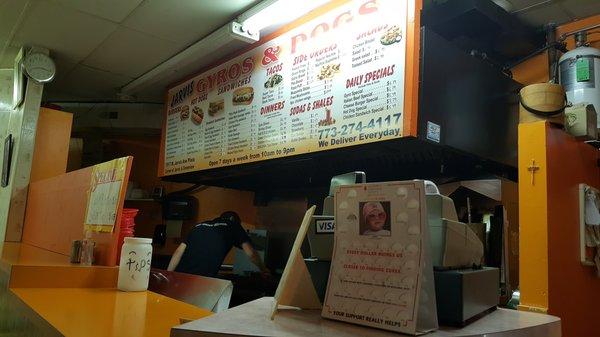 Front Counter at Jarvis Gyros