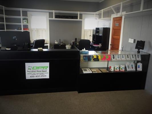 Front counter and workstations