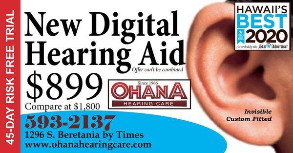 Affordable hearing aid optons.