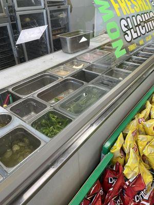 Empty vegetable bins