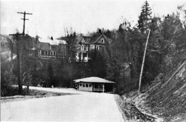 The original Wayside as a roadside eatery run by the Ballou family in the early 1900's.