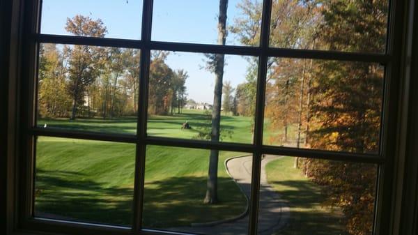 View from the treadmills in the workout area