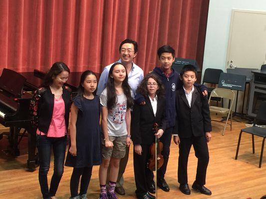 COS students in Master Class with Weigang Li of Shanghai Quartet, Big Apple Music Festival