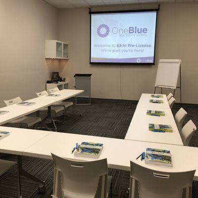 The Kevin Ancell Memorial Classroom is all set to welcome 12-new students for the 63-hour Sales Pre-License class!