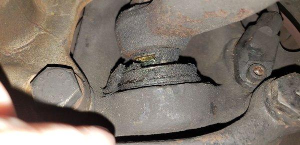 Customer complained the vehicle wouldn't drive straight, tracked the problem down to bad ball joints.