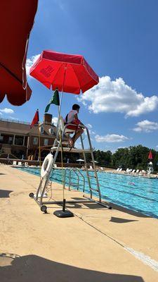 Lifeguard keeping an eye on Bushwood