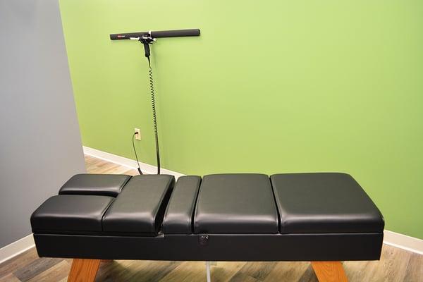 Our comfortable adjustment tables where patients receive treatment.