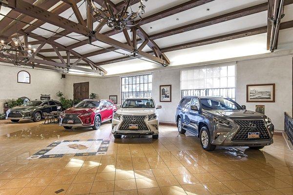 Interior of Lexus Santa Monica showroom