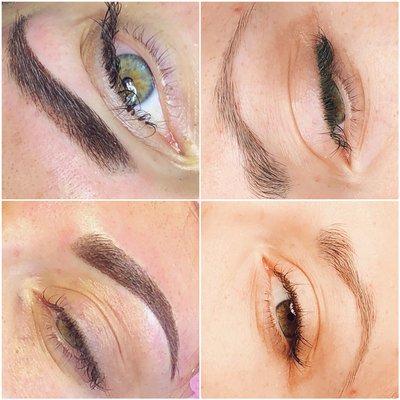 Semipermanent soft shading for fuller looking brows.