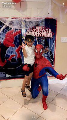 Spider-Man with oldest son