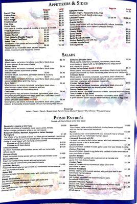 New menu