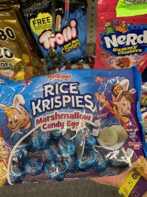 I have never seen Rice Krispies marshmallow candy eggs before.