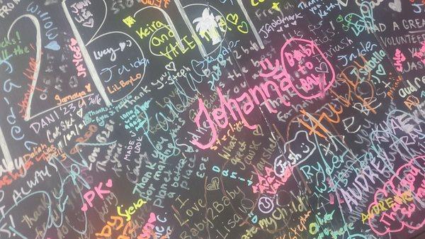 Signed my name to the thousands of volunteer wall..