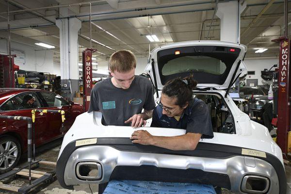 Charles and Frank, Reassembling a bumper cover