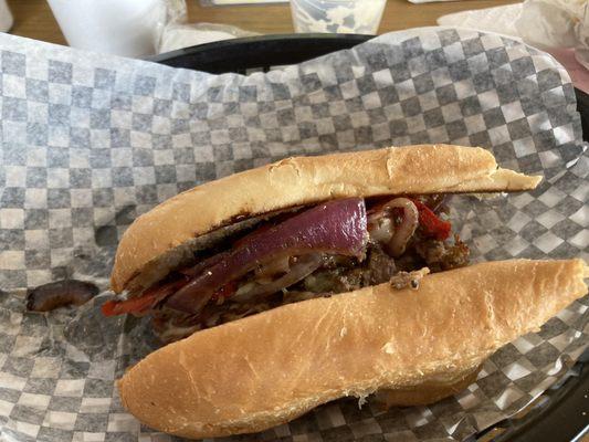 Philly steak sandwich