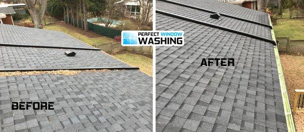 Gutter Cleaning - Before and After