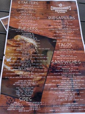 Menu front