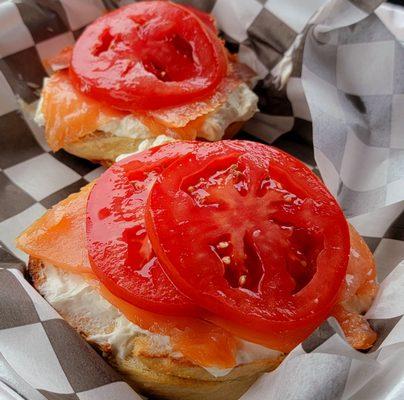 Excellent Bagel & Lox smoked salmon.