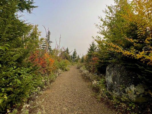 Views from the trail to the lower scenic viewpoint (nice fall colors in late September 2023)