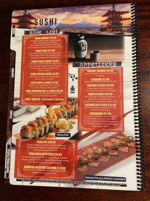 Sushi Menu Latinos