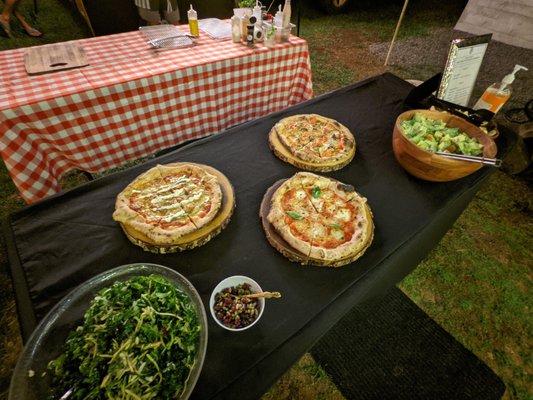 Catering set up in Maui's backyard.