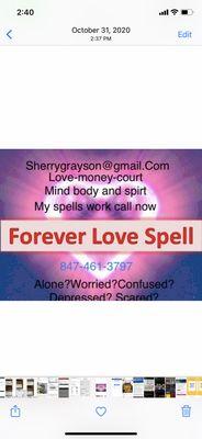 Love spells by sherry 847-461-3797
 Call now