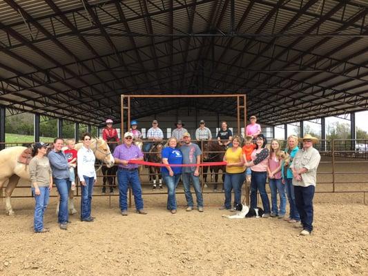 Our arena ribbon cutting.