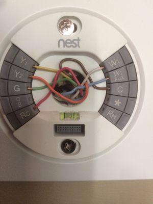 Installing a nest thermostat.