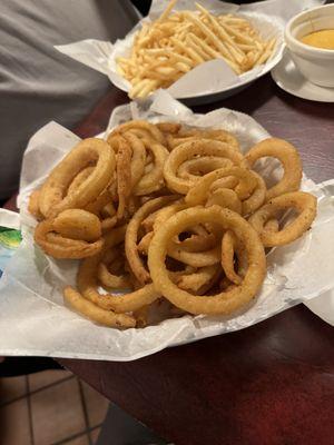 Miners Tin full Of Onion Rings With Ranch