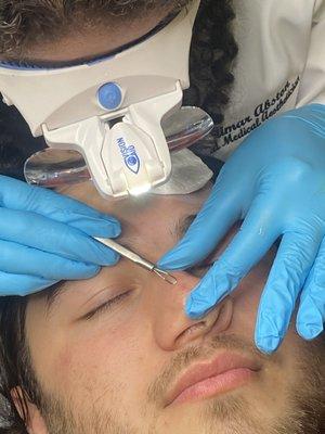 Extractions being performed