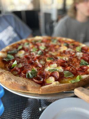 Brooklyn Pizza with crispy pepperoni added