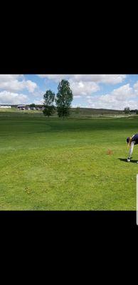 Spring valley golf course had weeds galore on the 9th tee box.   Friend tripped over them.